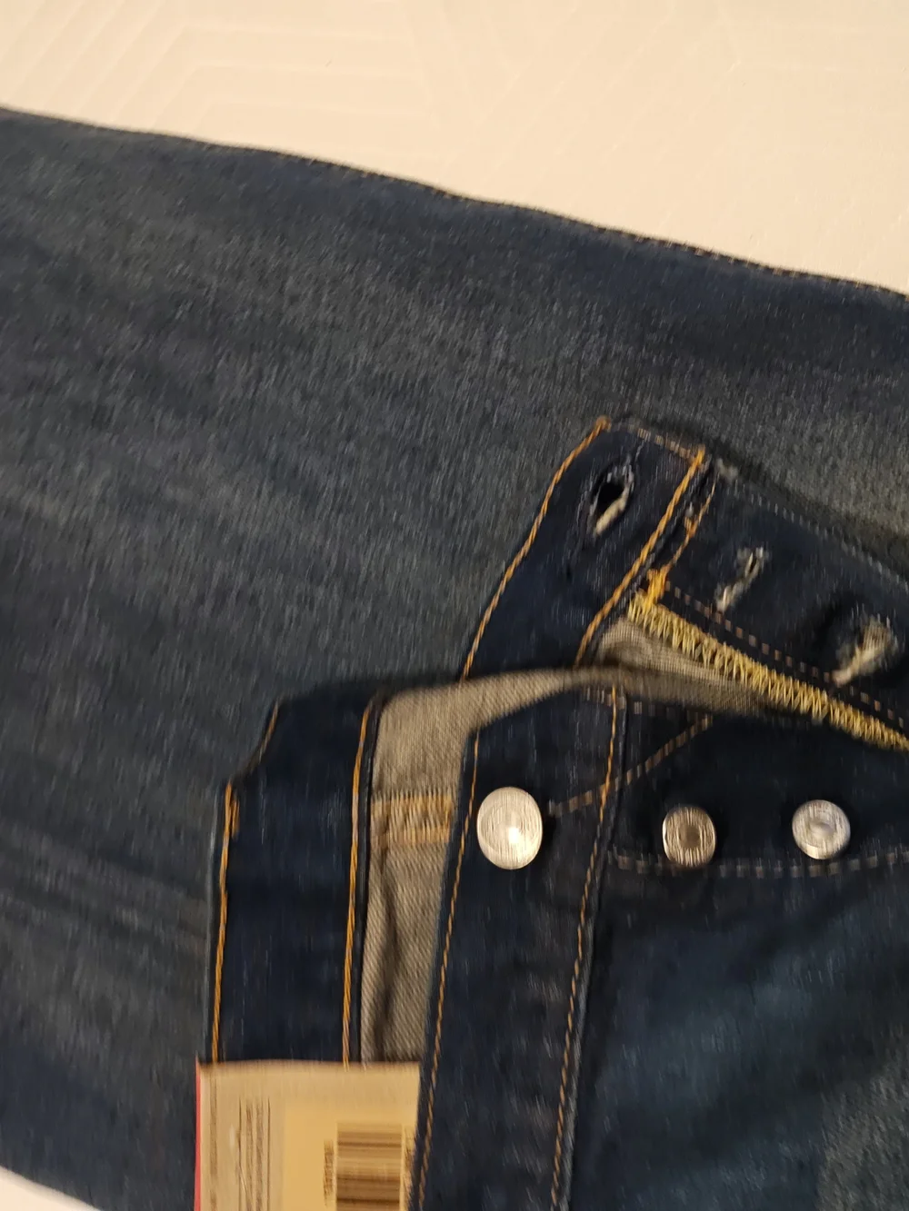Levi's 501 Men's Straight Jeans - Dark Blue Washed Denim 44x32
